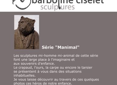 Ceramic - monsieur crapaud - BARBOTINE CISELET SCULPTURES