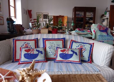 Fabric cushions - Pair of AMICI rectangular cushions - BACIO DEL MARINAIO