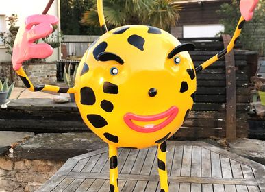 Sculptures, statuettes and miniatures - M & M Reincarnated recycled metal sculpture. Dali, Marsupial, Charlot, Miss Chocolate. - RECYCLAGE DESIGN RÉANIMATEUR D'OBJETS R & D