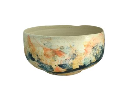 Ceramic - Large Pictorial Bowl No. 12, Unique Piece - ATELIER ELSA DINERSTEIN