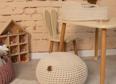 Baby furniture - Knitted pouf ottoman for kids room - ANZY HOME