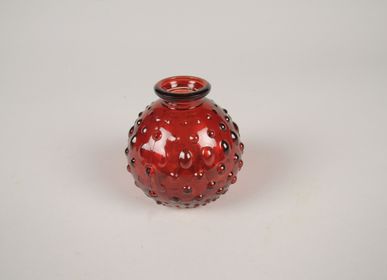 Vases - Red glass bottle vase  - LE COMPTOIR.COM