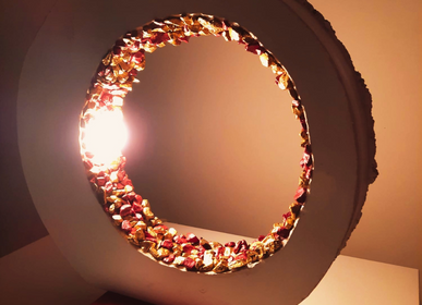 Hotel bedrooms - Eye luminaire made of ecological stone - PHYDIASTONE