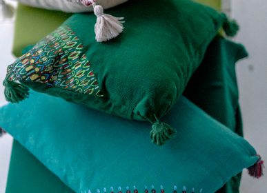Coussins - Géométries peintes à la main avec des glands - LE BOTTEGHE DI SU GOLOGONE