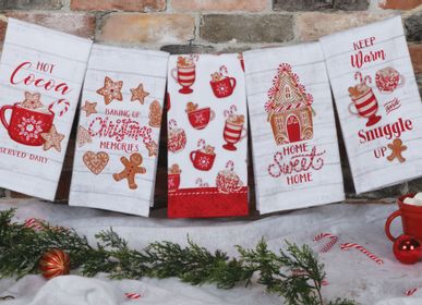 Torchons textile - série gingerbread & cocoa - KARENA INTERNATIONAL