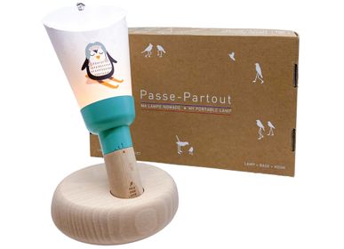 Lampes sans fil  - Coffret Lampe Nomade "Passe-Partout"  Pingouin à ski - MAISON POLOCHON