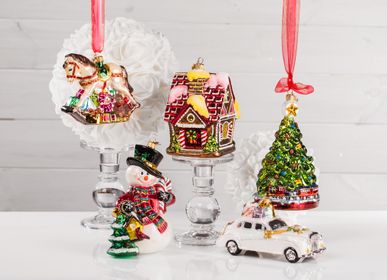Christmas garlands and baubles - CHRISTMAS GLASS ORNAMENTS - GLASSWARE ART STUDIO S.C.