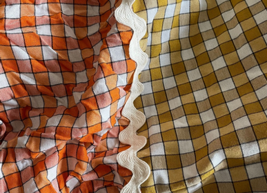 Nappes - Nappe à carreaux bicolore orange/moutarde - ENSEMBLE