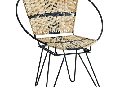 Chaises longues - Chaise longue en fer avec rotin - MADAM STOLTZ