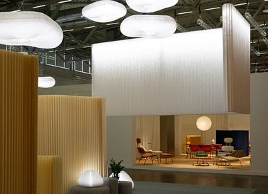 Wall panels - suspended softwall + softblock luminaires - MOLO