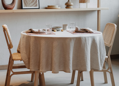 Linge de table textile - Nappe ronde en lin léger mélangé - LINEN TALES