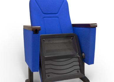 Office sets - Krakow Auditorium (Conference) Chair Blue Fabric with Palmatoria - RIVA OFFICE