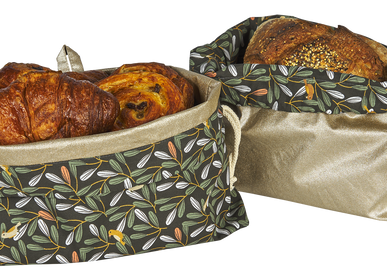 Accessoires de déco extérieure - SAC A PAINS 2 VERSIONS: TRANSPORT ET CORBEILLE A PAINS - SACASALADES BY ARMINE