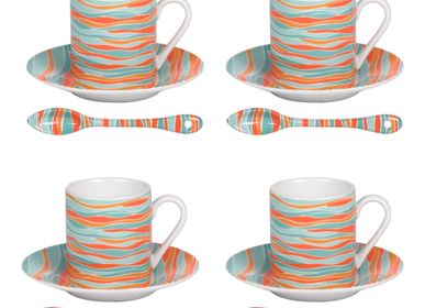 Tasses et mugs - COFFRET 4 P/T CAFE + CUIL 10 CL ALIZE - TABLE PASSION