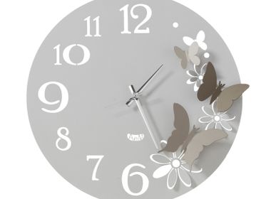 Horloges - Horloge murale Flower Butterfly - ARTI & MESTIERI