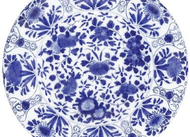 Decorative objects - Delft Die-Cut Placemat in Blue - 1 Per Package - CASPARI