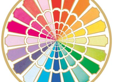 Everyday plates - Color Wheel Round Paper Placemats - 12 Per Package - CASPARI