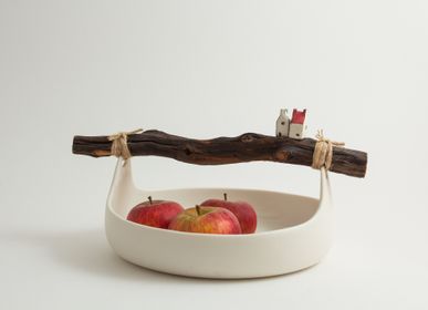 Unique pieces - Dish with wooden handle - BÉRANGÈRE CÉRAMIQUES
