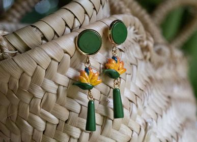 Jewelry - Strelitzia Flower Pendant earrings - Sawadee - NACH