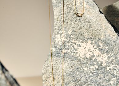 Bijoux - Collier en pyrite et perles - ESSYELLO