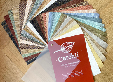 Banquettes pour collectivités - Papier peint naturels et durables (sisal, jute, bambou, jonc de mer) & tissus colorés - CATCHII WALLPAPER & DINNERWARE