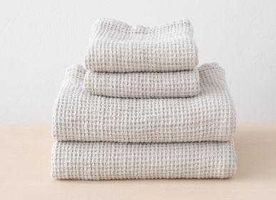 Bath towels - Linen Waffle Big Bath Towel Set Various Colours - LINENME