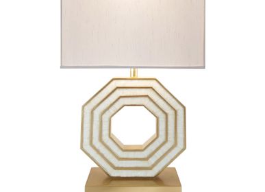 Table lamps - Dior Octagonal Shell Lamp - THOMAS & GEORGE FURNITURE, LIGHTING & DECOR
