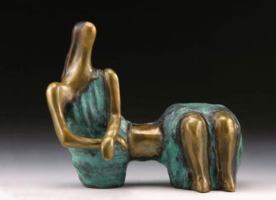 Sculptures, statuettes and miniatures - The Bright Moon Bronze Sculpture - GALLERY CHUAN