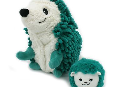 Soft toy - Piketou the hedgehog mommy baby Beetroot - DEGLINGOS