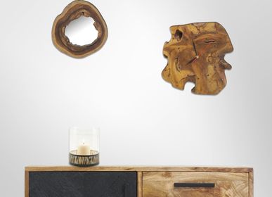 Clocks - Unique natural teak clock - AUBRY GASPARD