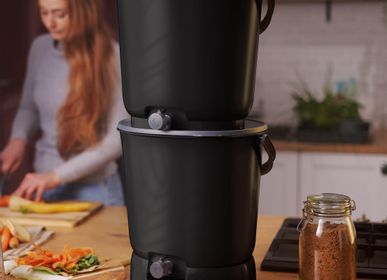 Kitchens furniture - Garden composter- BOKASHI ORGANKO ESSENTIAL SET + BASE (black) - Plastics Recycling Awards Finalist - PLASTIKA SKAZA - EXCEEDING EXPECTATIONS