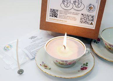Gifts - DIY KITS FOR CREATING VEGETABLE CANDLES IN AN OLD CUP - CHARITY BOUGIES DE NY