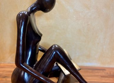 Sculptures, statuettes et miniatures - Lectrices ou étirement bronze série 45 recyclé à la cire perdue - RECYCLAGE DESIGN RÉANIMATEUR D'OBJETS R & D