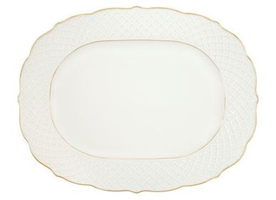 Assiettes de réception  - Empire Gold porcelain plates - PORCEL
