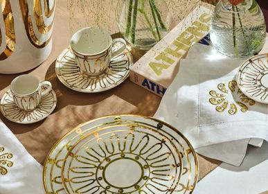 Assiettes de réception  - Kyma Gold Dinner Plate - THEMIS Z