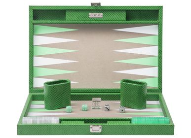 Petite maroquinerie - Backgammon Vert - Cuir Vegan Serpent - Medium - VIDO BACKGAMMON