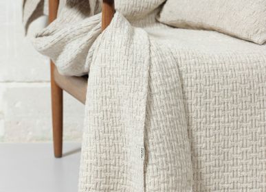 Throw blankets - Plaids, 100% merino wool , made and knitted in France - AS'ART A SENSE OF CRAFTS
