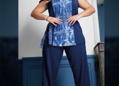 Apparel - High-waisted flowing tailored pants — Sarah - KROSKEL