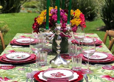 Table linen - Les Pivoines tablecloth - BEAUVILLÉ