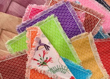 Table linen - Small reusable colored napkins made in France in cotton offered in sets - NILE