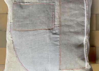 Coussins textile - Enveloppe de coussin, patchwork, 100 % lin - ENSEMBLE