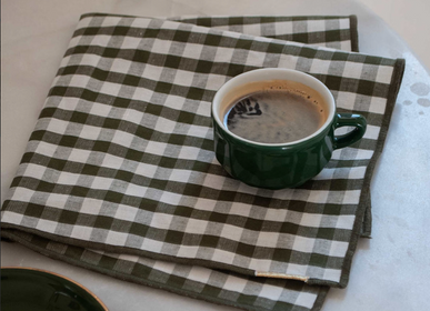 Linge de table textile - Serviettes de table vichy en lin et coton (lot de 2) - LES PENSIONNAIRES