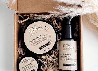 Gifts - Serenity Gift Set - Facial Fluid, Multipurpose Balm, and Lip Balm | Refillable Containers - ÉTAT D'ESPRIT