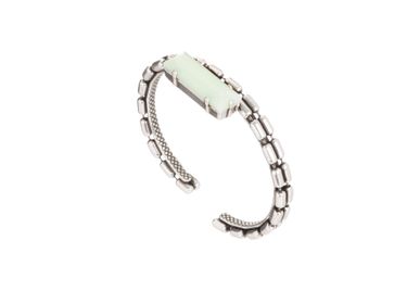 Jewelry - Nobilis 1 silver rectangle bangle - JULIE SION