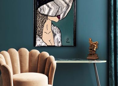 Paintings - FABRIC CHART: CAPELINE HAT - CHACHA.ARTDECO