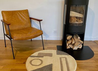 Decorative objects - GEOMETRIC ROUND wool rug - ROMYREG