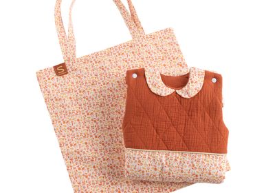 Children's apparel - QUILTED SLEEPING BAG 0-6 MONTHS TERRACOTTA ESMEE - SAUTHON