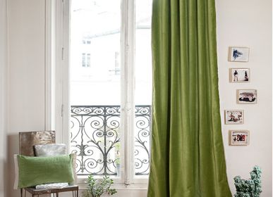 Curtains and window coverings - Medicis cotton velvet blackout curtain - EN FIL D'INDIENNE...