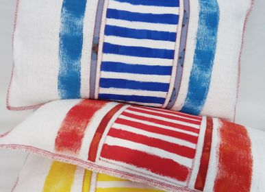 Coussins textile - Coussin solaire peint à la main bleu - BACIO DEL MARINAIO