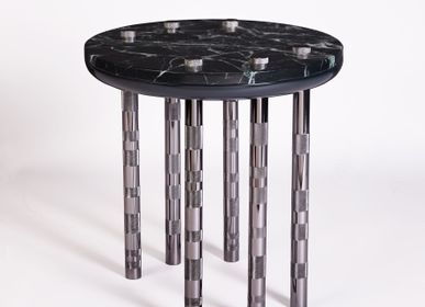 Coffee tables - IPANEMA NICKEL PLATED SIDE TABLE - DUISTT